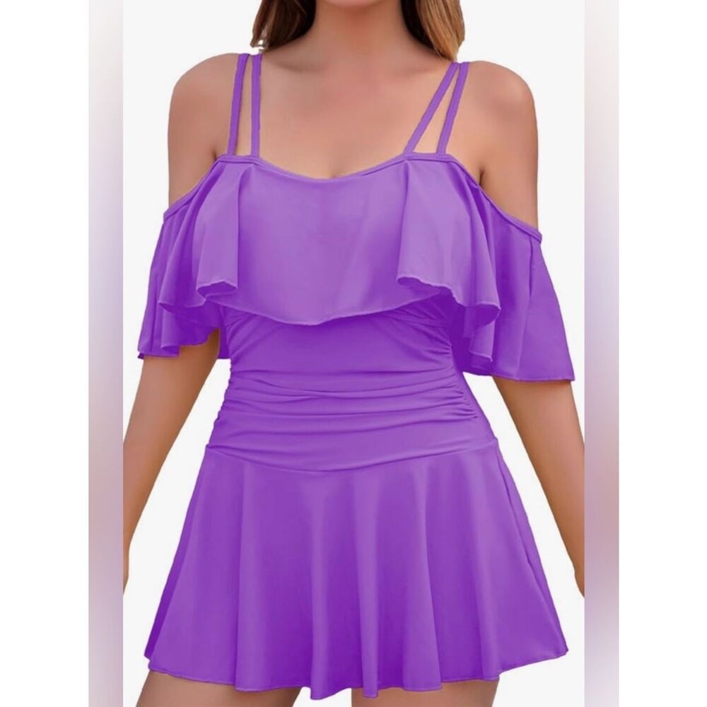 Cocopear One Piece Tummy Control Swim Dress